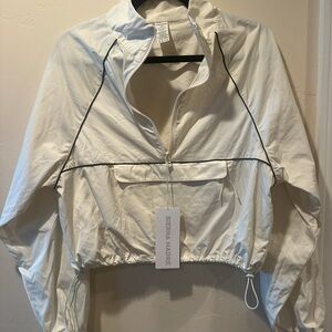 NWT Women's White Windbreaker Jacket